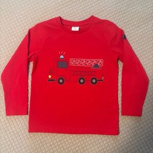 Polarn O. Pyret Red Fire Truck Kids Shirt